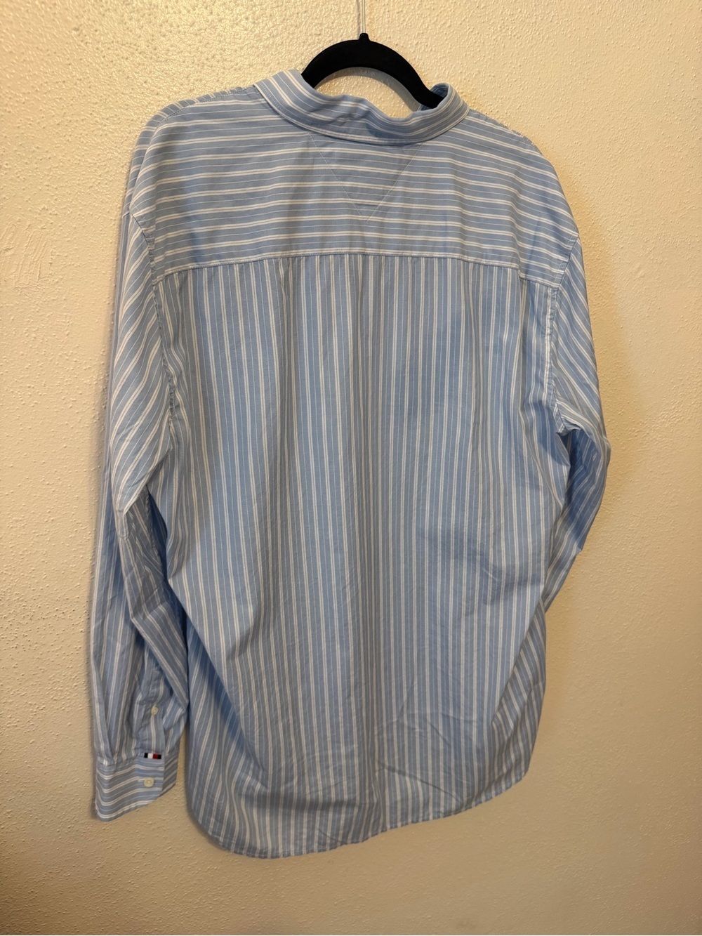 Tommy Hilfiger Light Blue and White Striped Button-Down Shirt - Picture 7 of 11